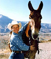 Monica Erman John Lyons Certified Horse and Mule Trainer.
