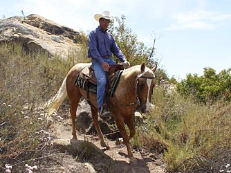 Riding down hill,