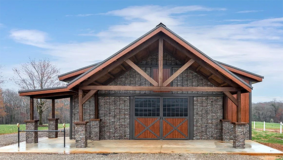 Horse Barn with Designer Metal 