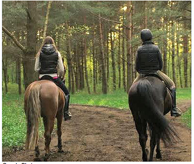 Riding horses barefoot.