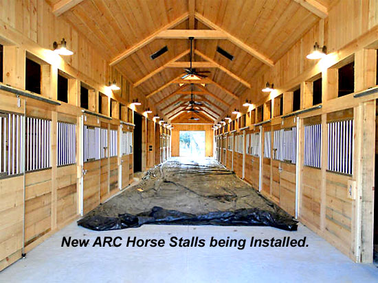 Horse Stalls being Installed