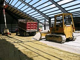 Indoor horse arena footing