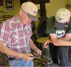 Doug Butler teaching Jacob Butler