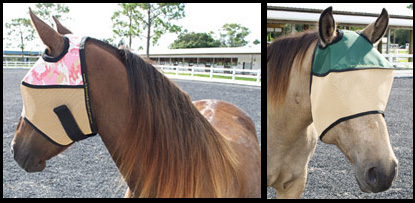 Sunshade horse masks.