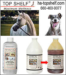 HA-Top Shelf, LLC   HA Hyaluronic Acid Horse and Pet Health