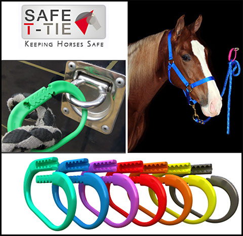 Safe-T-Tie Horse Tie — Revolutionary Safety for You and Your Horse — With a Quick Release Design For Use When Safety is A Concern — Sold 2 Per Pack 