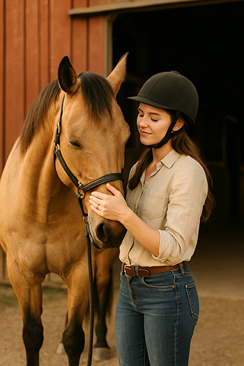 Keep your horse calm in an emergency.