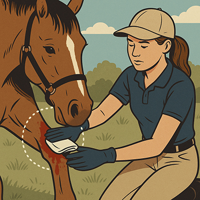 Horse First Aid until help arrives.