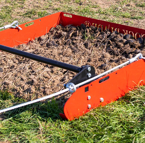 Pick up horse manure for healthy horses and pasture