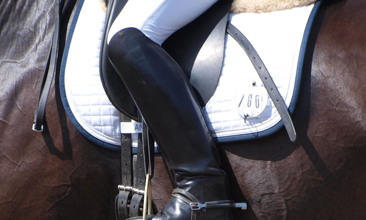 Dressage boot and stirrup detail