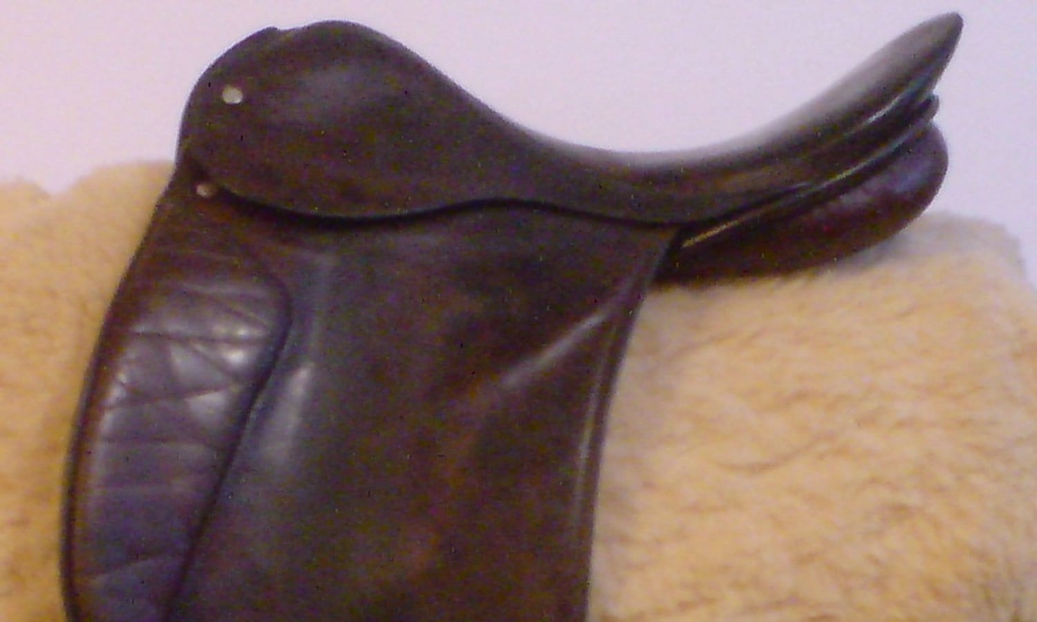 English dressage saddle with knee pads