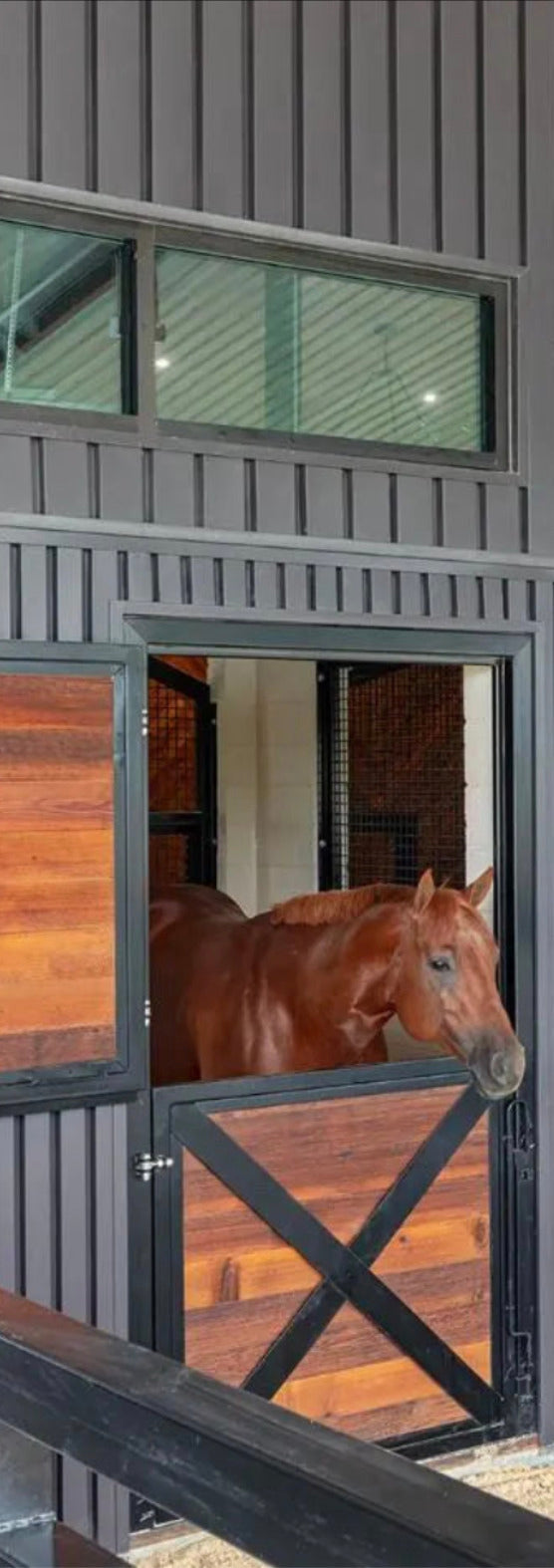 Horse stall runs built by American Stalls