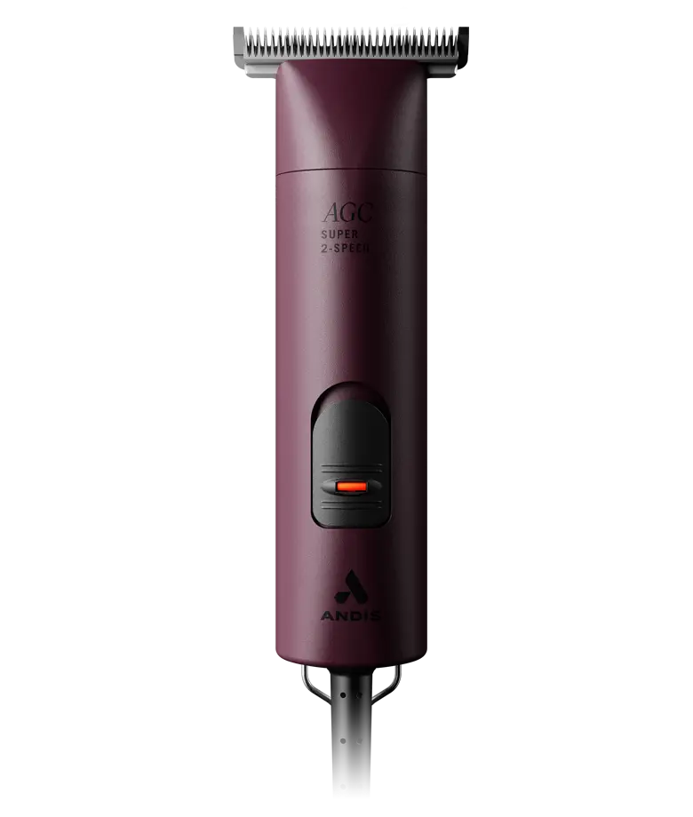 Andis AGC Super 2-Speed maroon horse clipper with T-84 detachable blade