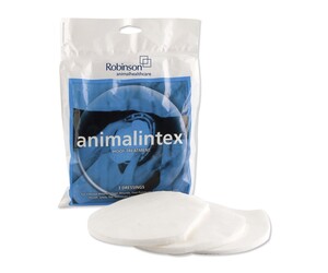 Animalintex licensed hoof poultice dressing pad opened for equine hoof treatment