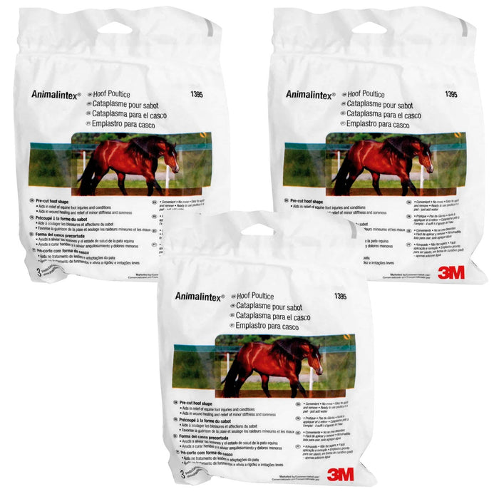 Animalintex hoof poultice pad showing pre-cut cotton wool dressing