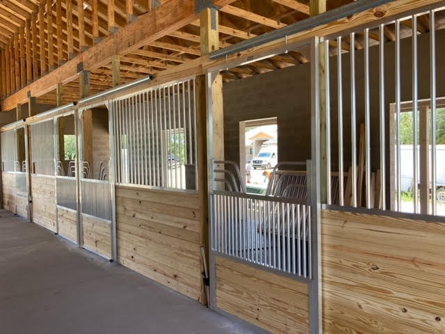 Armour aluminum sliding stall doors with Gossip Top opening for horse-to-horse contact