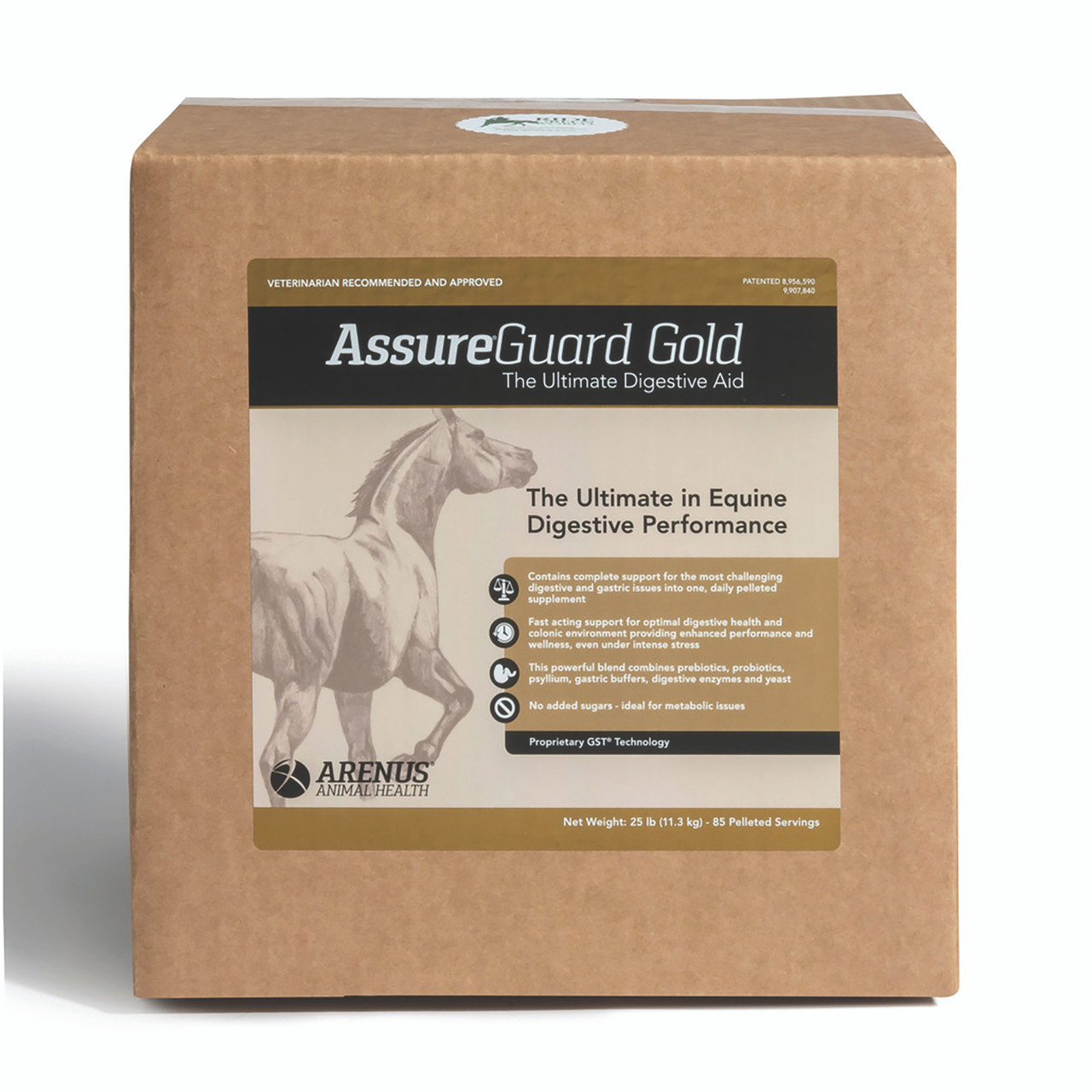 Assure Guard Gold equine colic and ulcer support supplement packaging