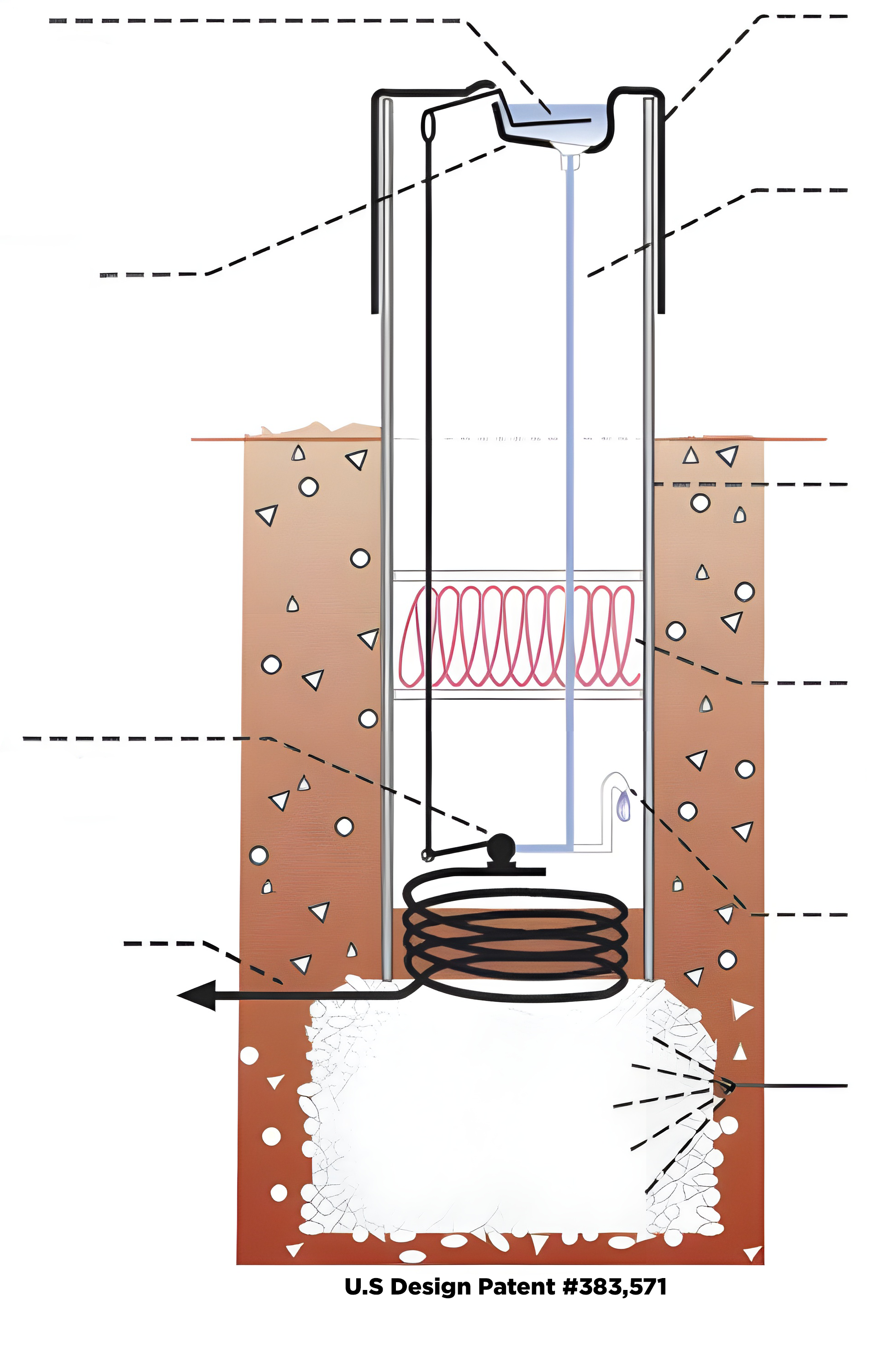 Cutaway diagram showing how the Bar-Bar-A frost-free drinker works below the frost line
