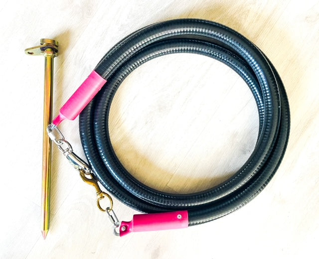 Beyond Tack Ground Tie System lead with UV-resistant PVC tubing and bull snaps