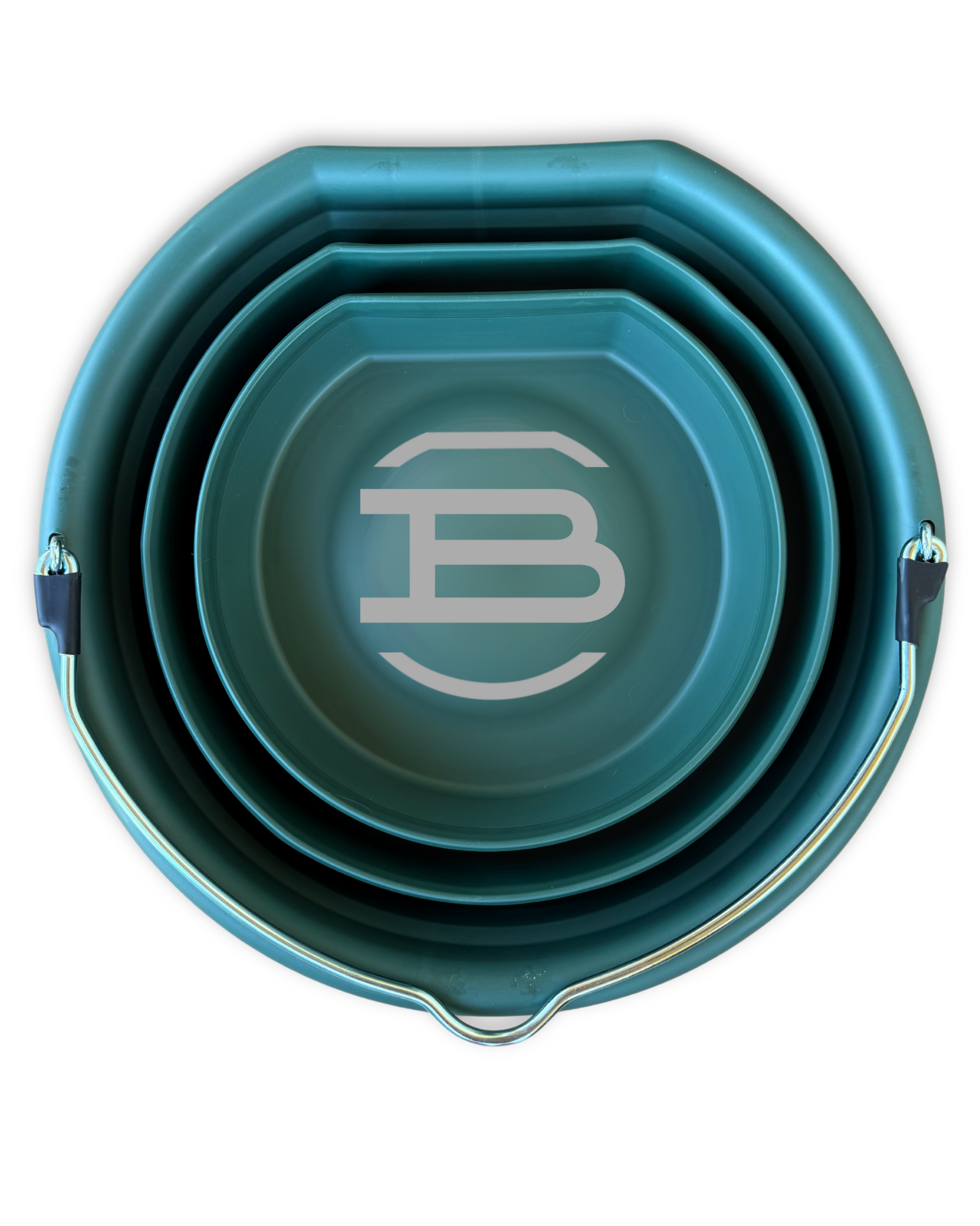 BOSS Bucket in Hunter Green folding horse stall and trailer bucket