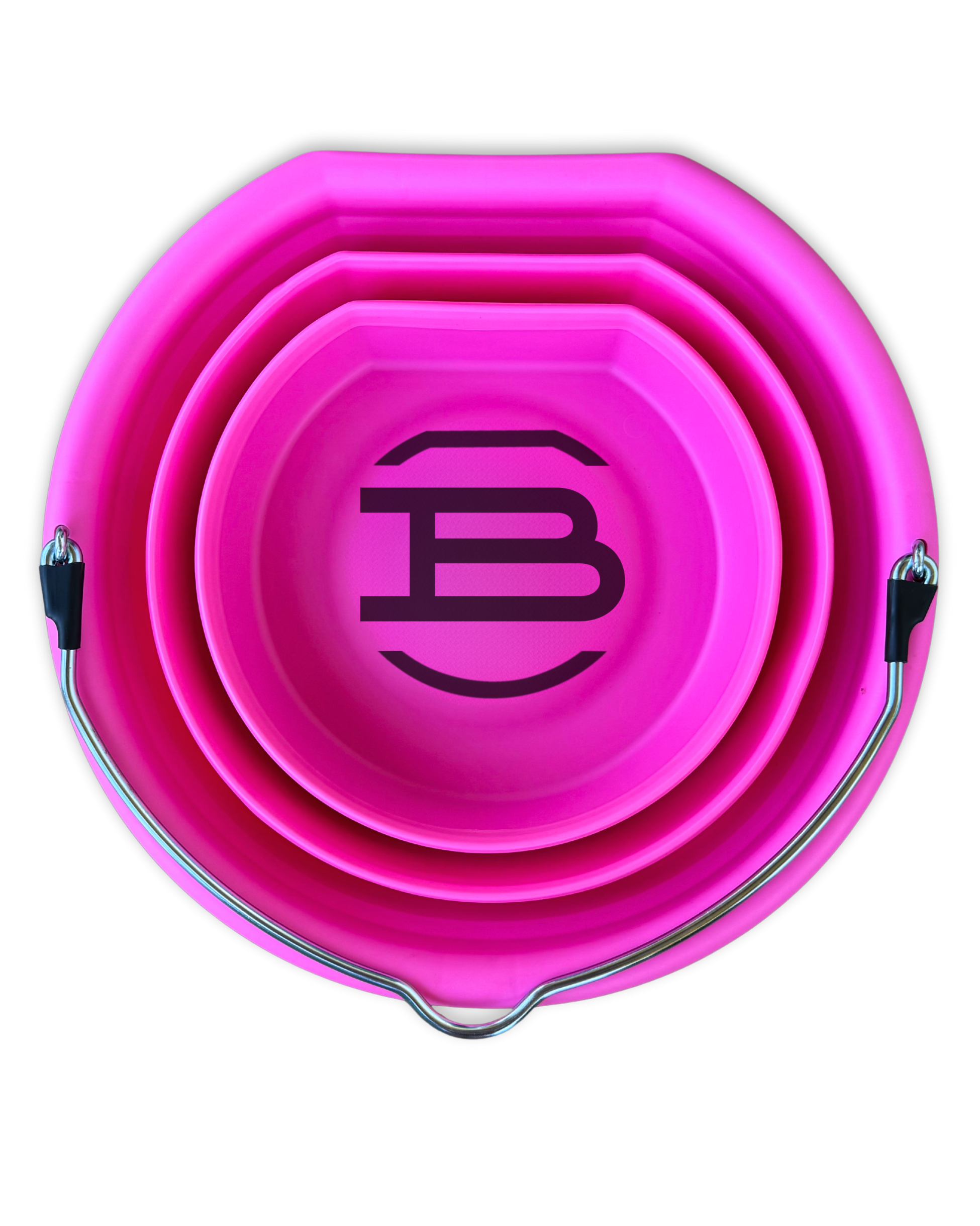 BOSS Bucket in Neon Pink bright collapsible horse bucket