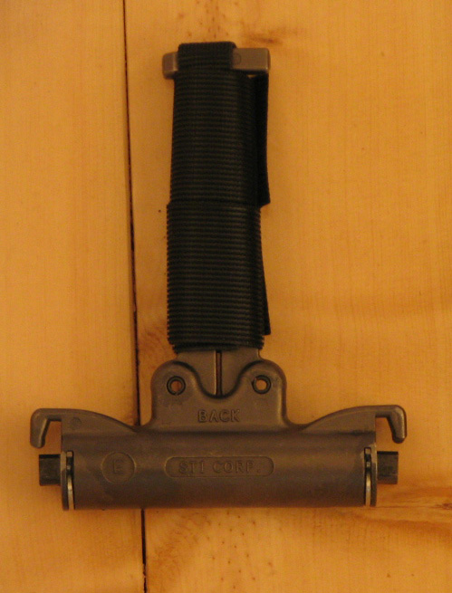 Breakaway Stirrups stainless steel spring-loaded release mechanism close-up
