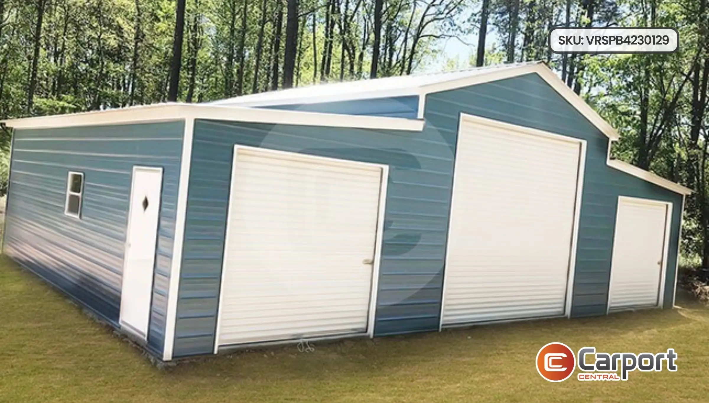 Carport Central 42x30 vertical roof steel pole barn