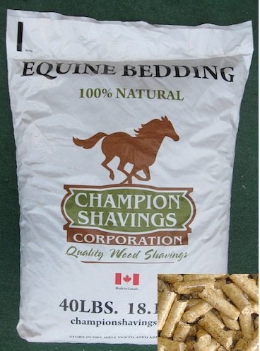 Champion Shavings Equine Pellets 40 lb all-natural biodegradable horse bedding