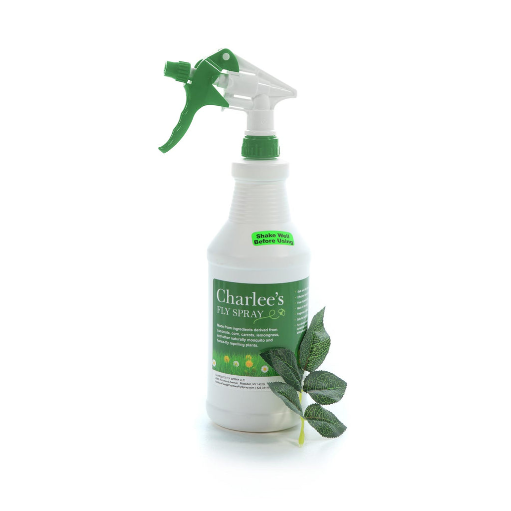 Charlee's Fly Spray 32 oz natural fly repellent bottle with sprayer