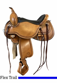 Circle Y Pioneer Flex2 pleasure trail saddle with tooled leather