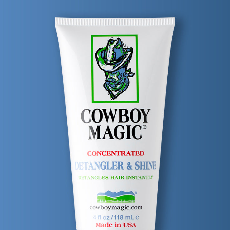 Cowboy Magic Concentrated Detangler & Shine tube, the gel that detangles horse manes and tails instantly