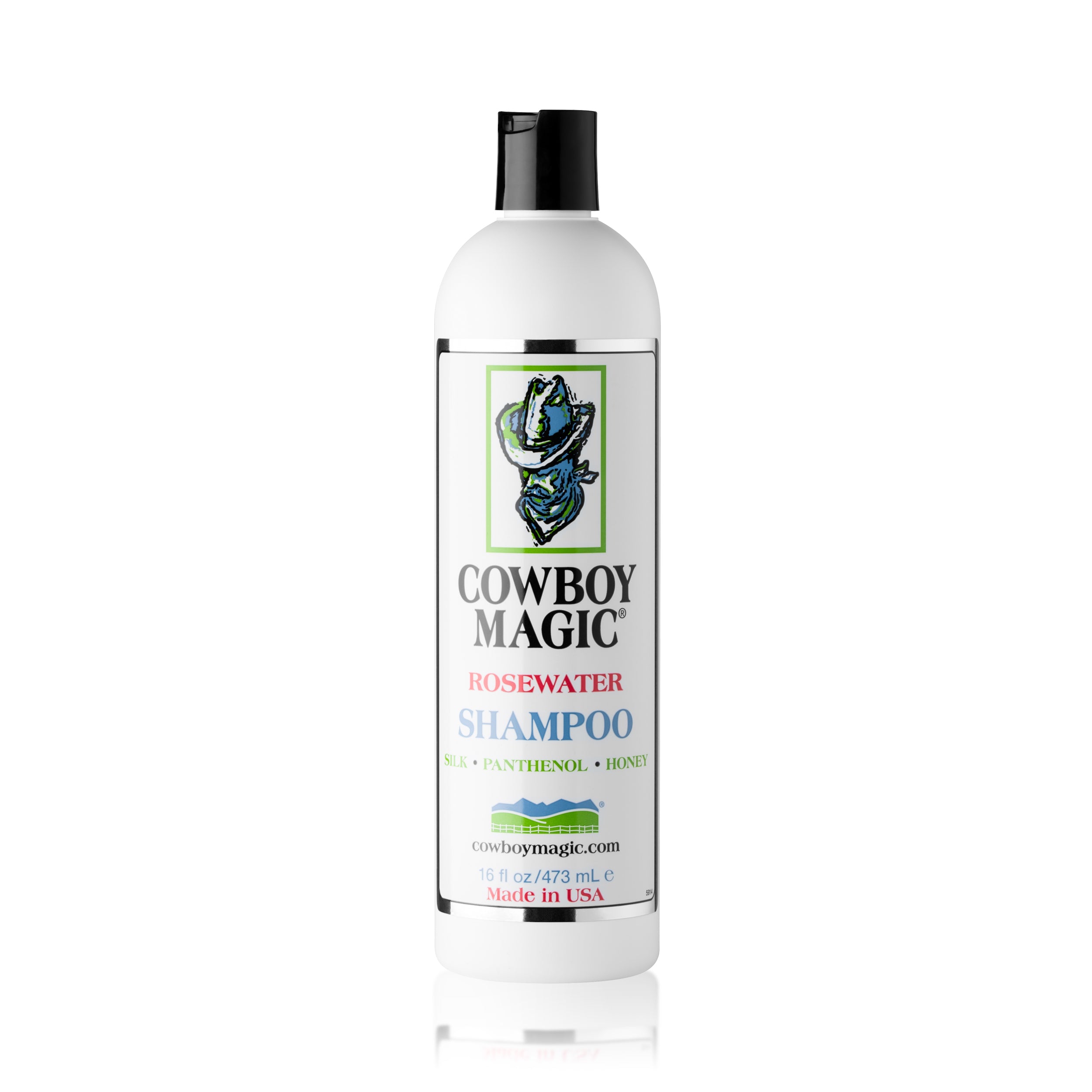 Cowboy Magic Rosewater Shampoo 16 ounce bottle front view