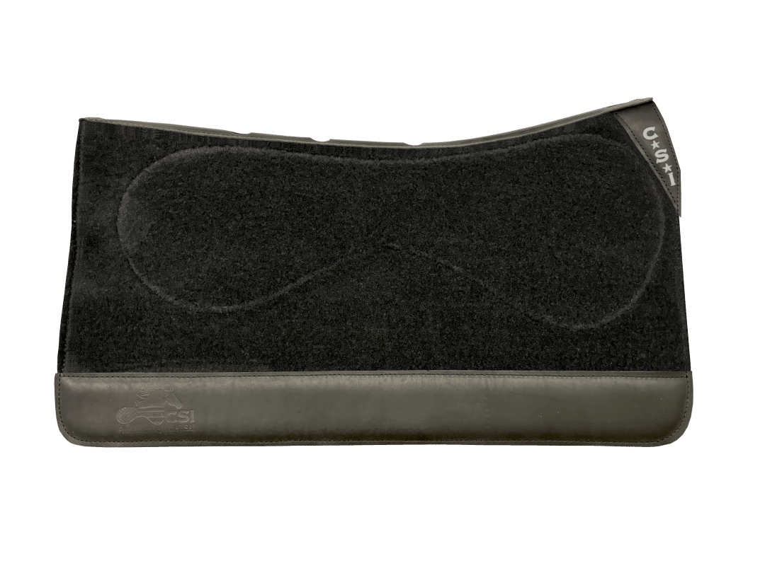 CSI Standard Western Cut Saddle Pad in black with Flex-Plate technology