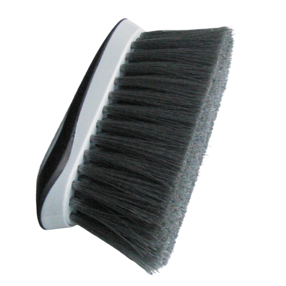 KBF99 long-bristle grooming brush with soft gray fibers for lifting dust from a horse's coat