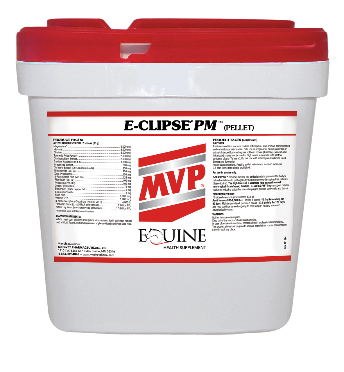Eclipse PM 18 lb bucket of pelleted equine neurological and immune supplement