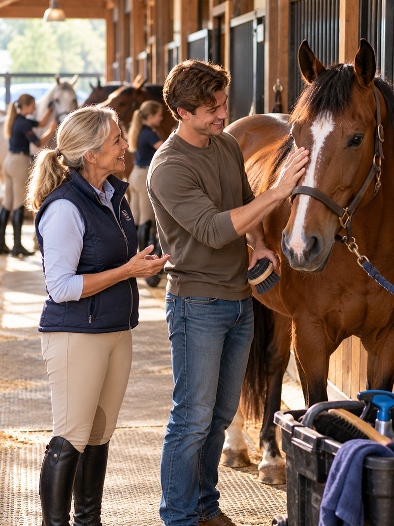Horse Lessons begin with meeting the horse