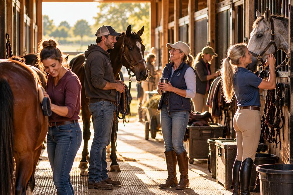 Horses help you belong to a friendly community.