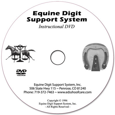 Equine Digit Support System Instruction DVD for treating horse lameness, laminitis, founder and navicular
