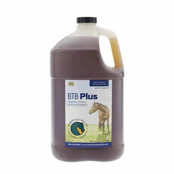 Emerald Valley BTB Plus liquid joint support for senior and sport horses