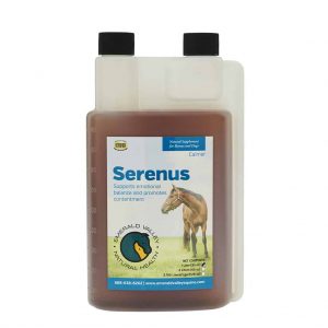 Emerald Valley Equine Serenus 1 liter horse calmer supplement bottle