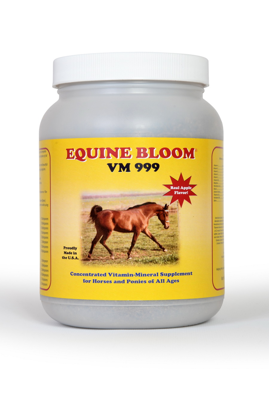 Equine Bloom VM 999+2 high-potency horse vitamin and mineral supplement 2 lb container by Bloom Products LLC