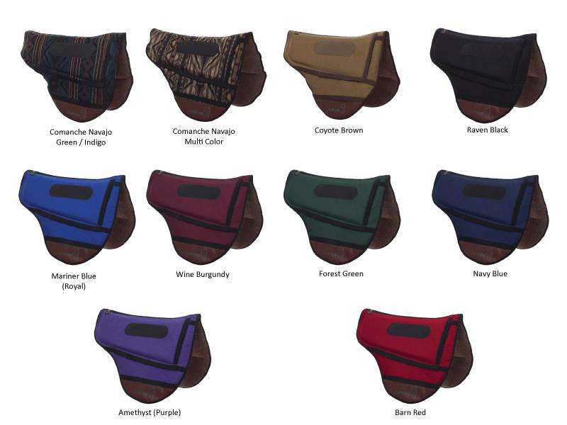 EquiPedic Endurance saddle pad underside showing breathable 1000 denier Cordura and wool felt liner