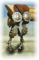 Western spurs representing Feather River College equine ranch and rodeo skills training
