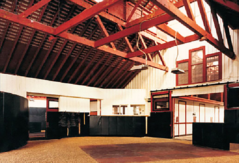 Fibar engineered wood fiber footing installed in a breeding shed