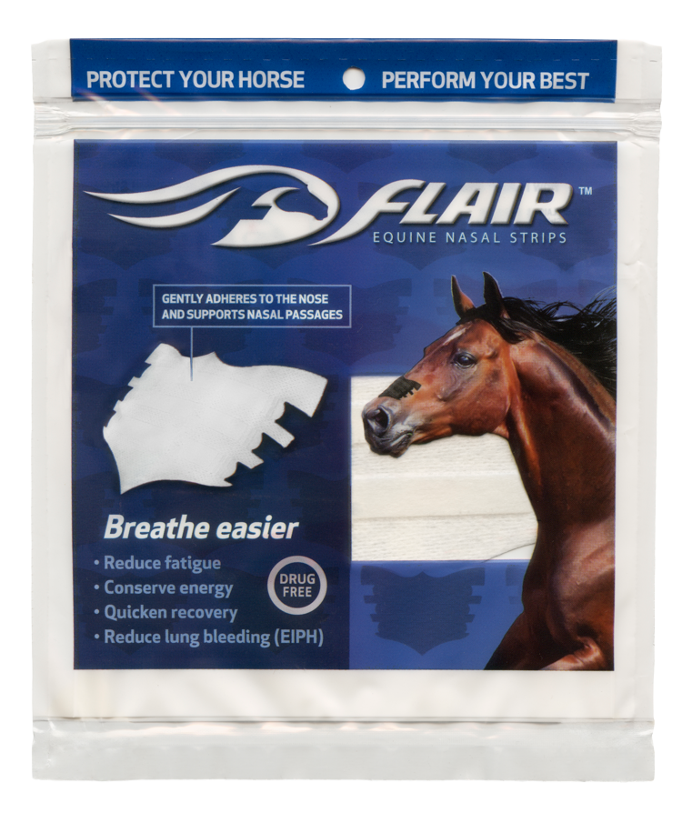 FLAIR Equine Nasal Strips retail package bag
