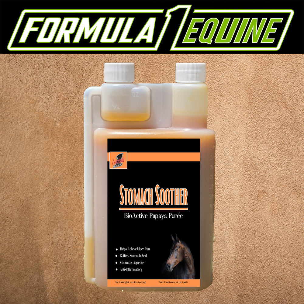 Formula 1 Equine Stomach Soother 32 oz papaya horse supplement bottle