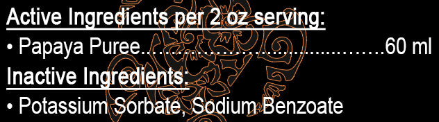 Formula 1 Equine Stomach Soother pure papaya ingredients panel