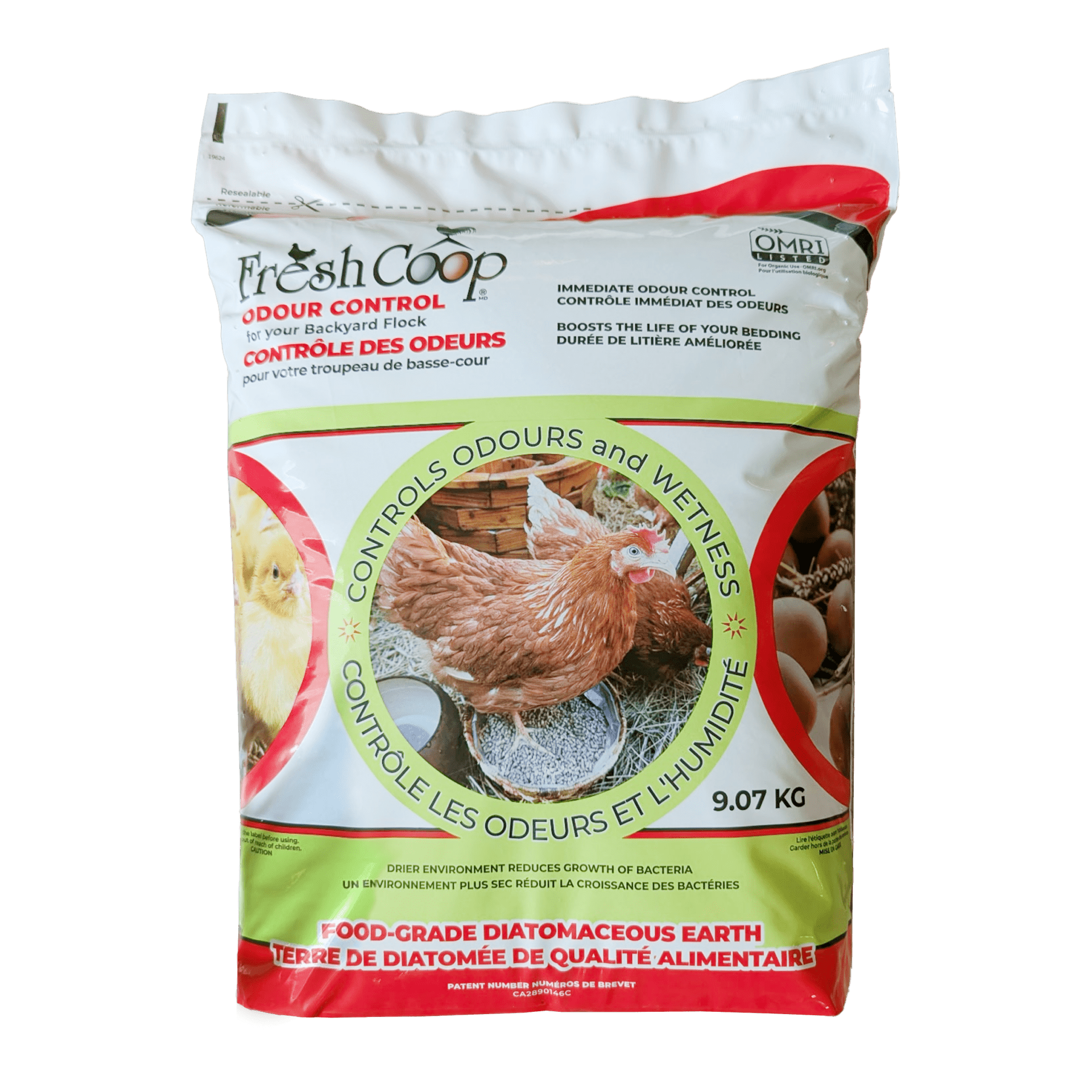 Fresh Coop Odor Control bag of natural poultry litter odor neutralizer