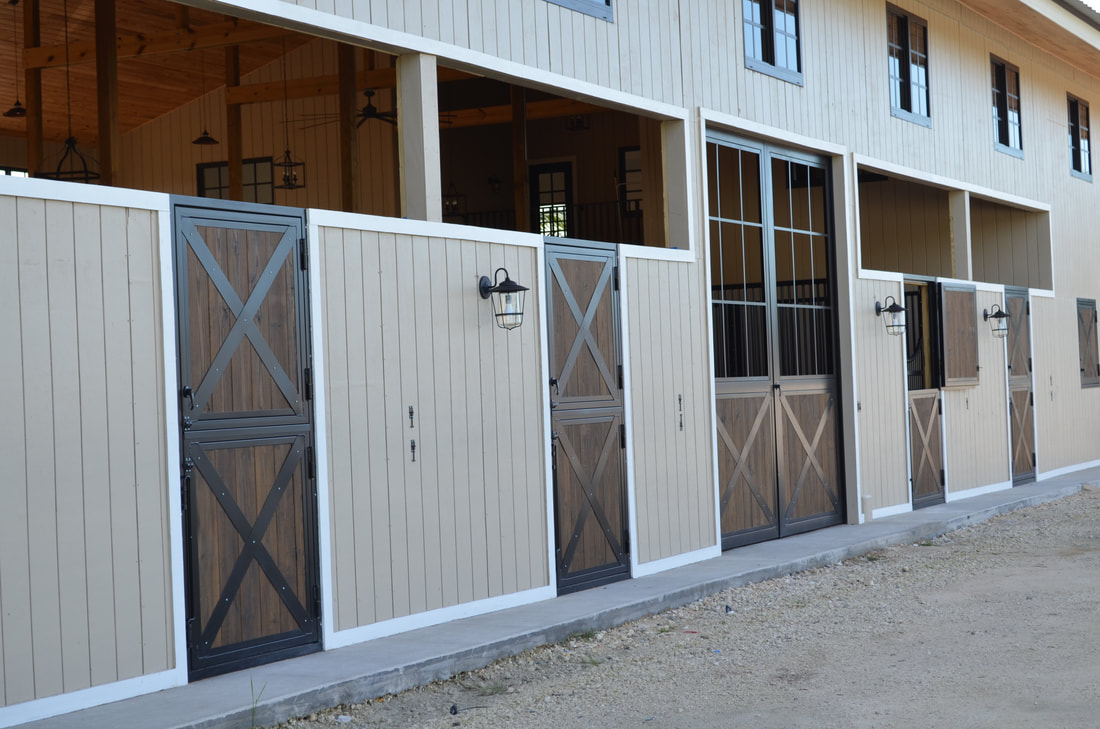 Heritage Equine Equipment galvanized steel Dutch door with cross bucks and powder-coated hardware