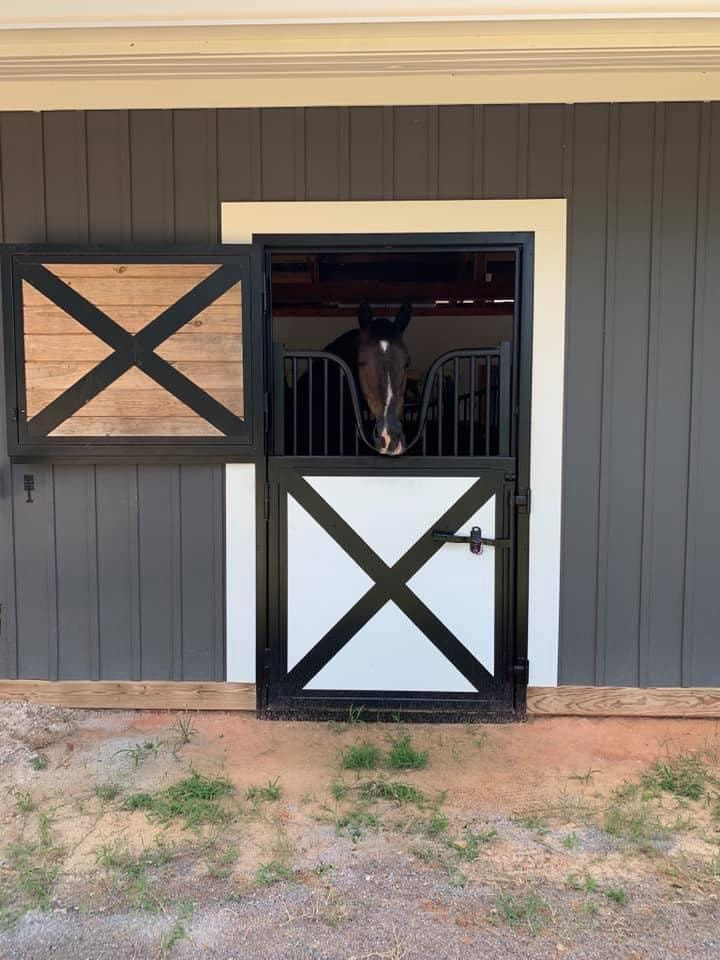 Heritage Equine Equipment Dutch door and stall front at the Palmer barn project
